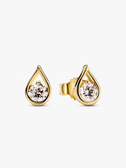 Pandora Infinite 14k Gold Lab-grown Diamond Earrings 0.50 ct TW, 14k gold