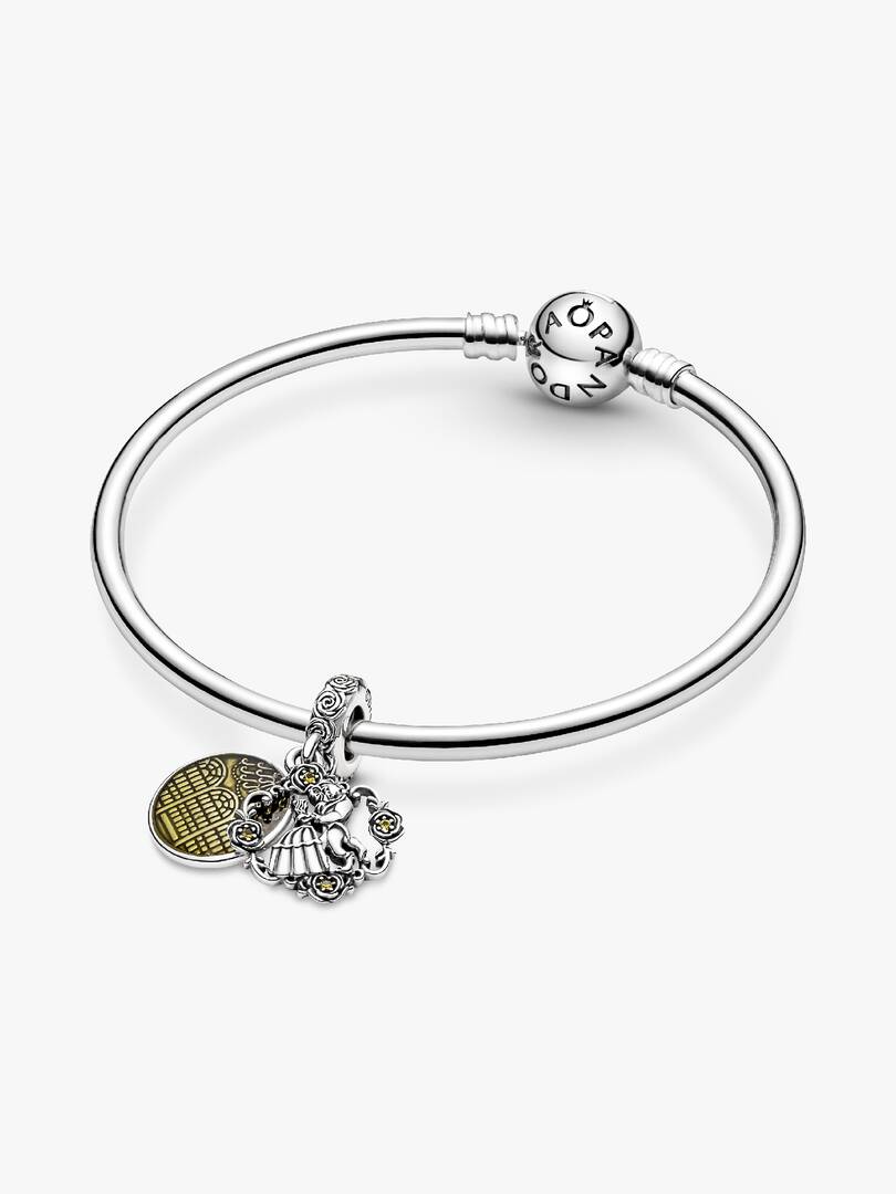 Disney Beauty and the Beast Dancing Dangle Charm Sterling silver