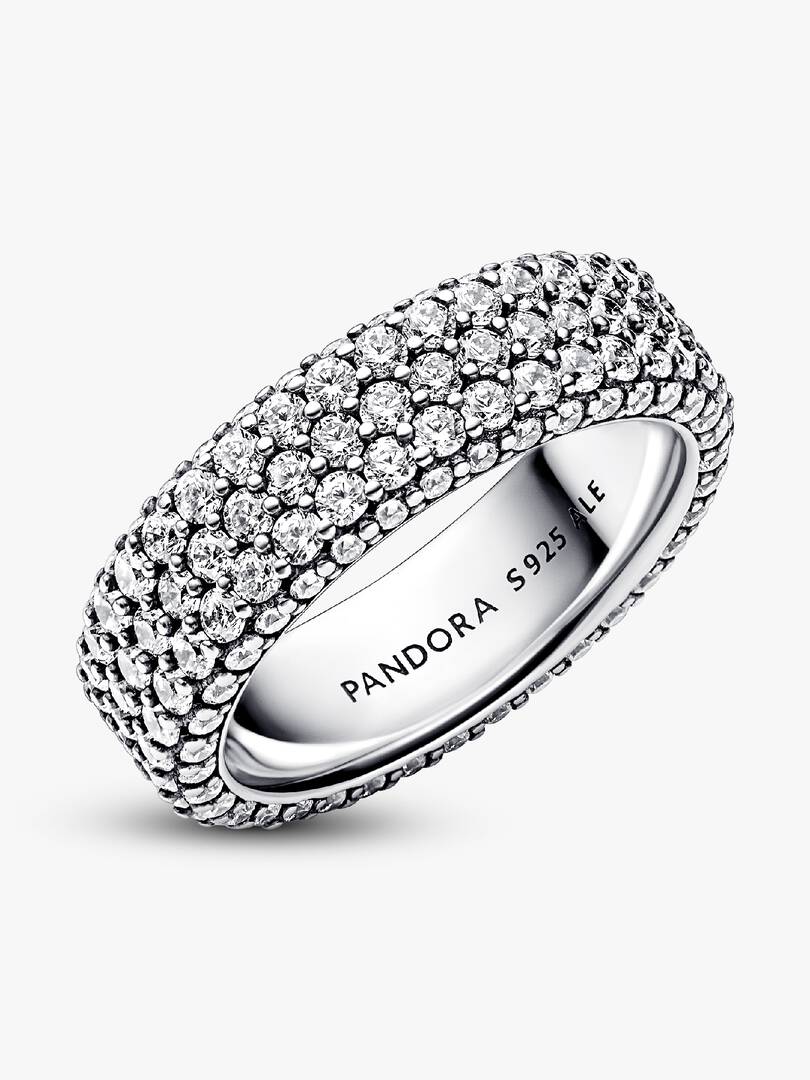 Pandora Timeless Pavé Triple-row Ring Sterling silver