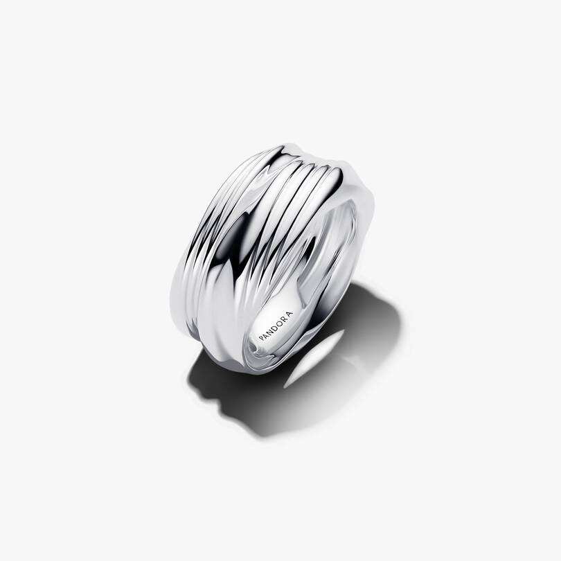 Two-Tone Twists & Turns Ring Set 2 Quantity