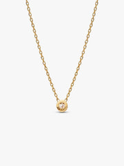 Pandora Era Bezel 14k Gold Lab-grown Diamond Pendant Necklace 0.15 ct TW, 14k gold