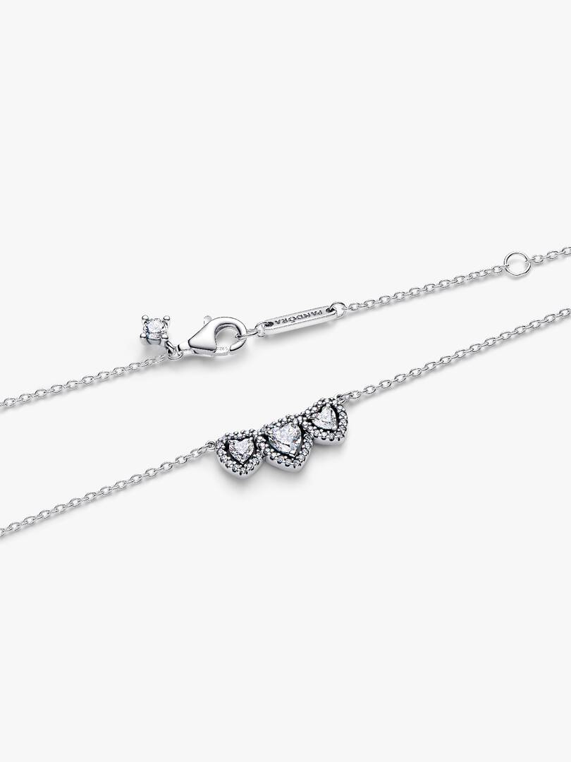 Halo Heart Trilogy Collier Necklace Sterling silver