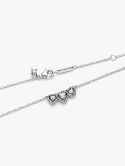 Halo Heart Trilogy Collier Necklace Sterling silver