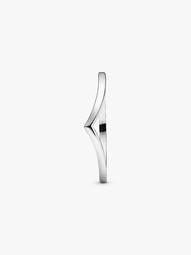 Polished Wishbone Ring Sterling silver