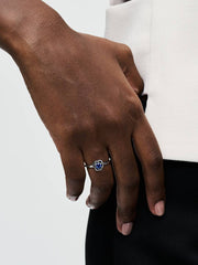 September Birthstone Eternity Circle Ring Sterling silver