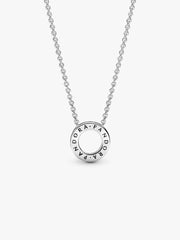 Pandora Logo Pavé Circle Collier Necklace Sterling silver