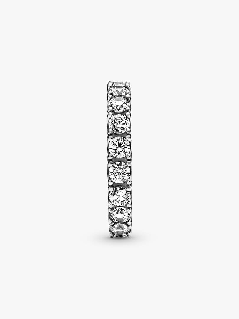 Sparkling Row Eternity Ring Sterling silver