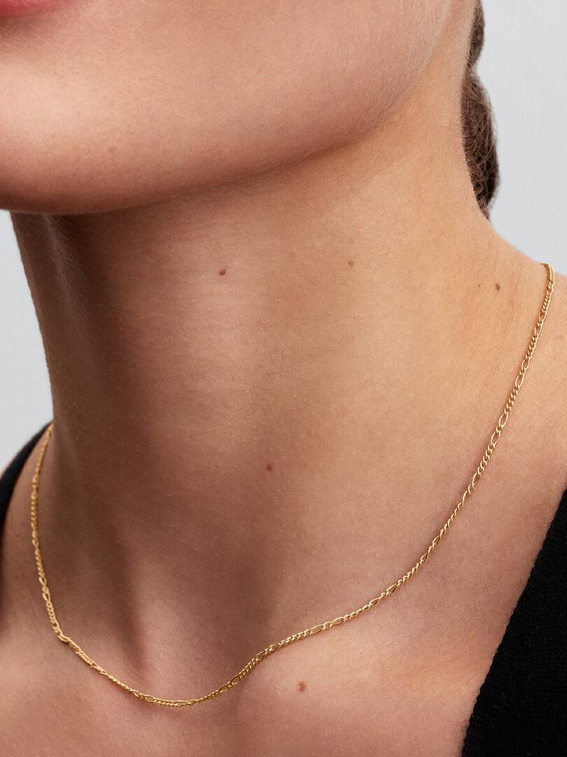 Pandora Era Figaro Chain Necklace 14k gold