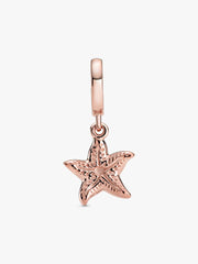 FINAL SALE - Sparkling Starfish Dangle Charm 14k rose gold plating