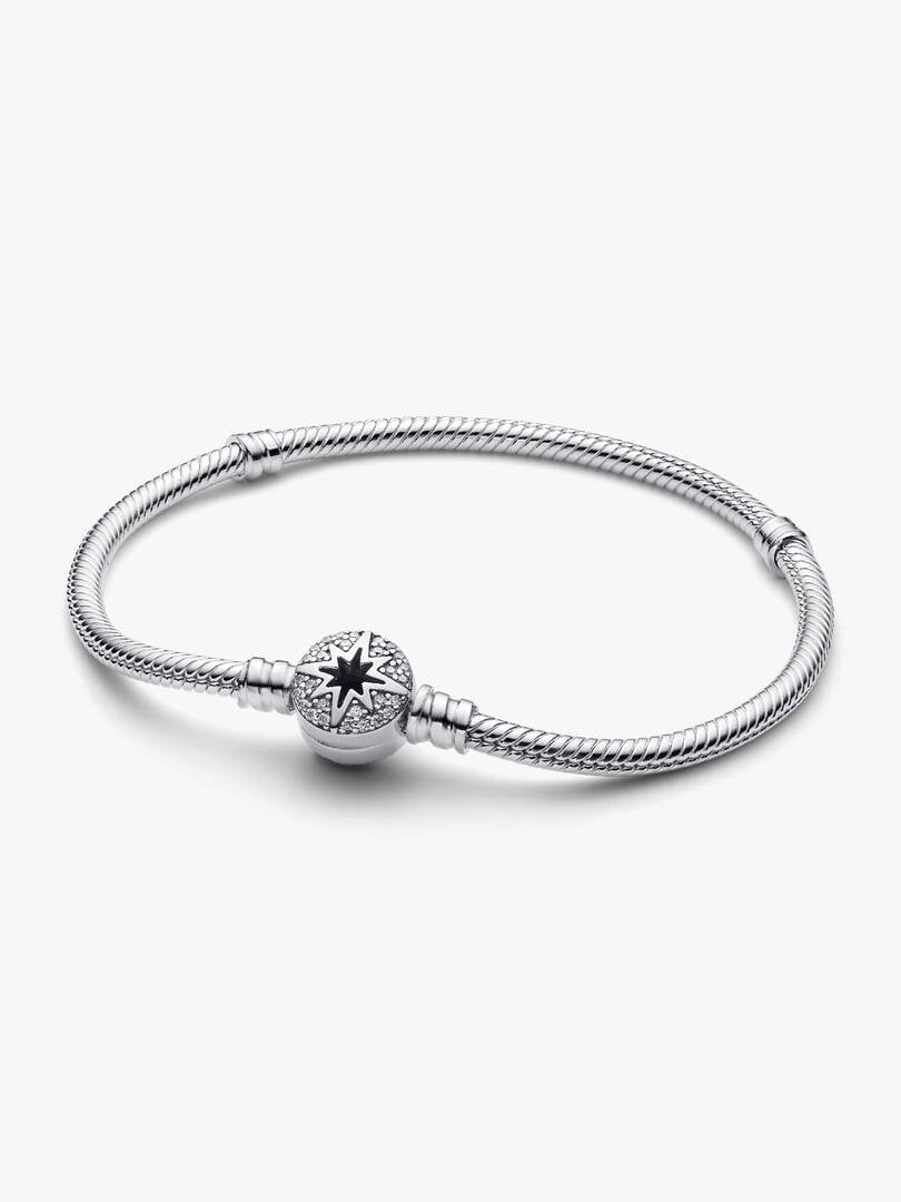 North Star Clasp Snake Chain Bracelet Sterling silver