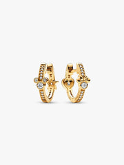 FINAL SALE - Disney Mickey Mouse & Minnie Mouse Sparkling Hoop Earrings 14k gold plating