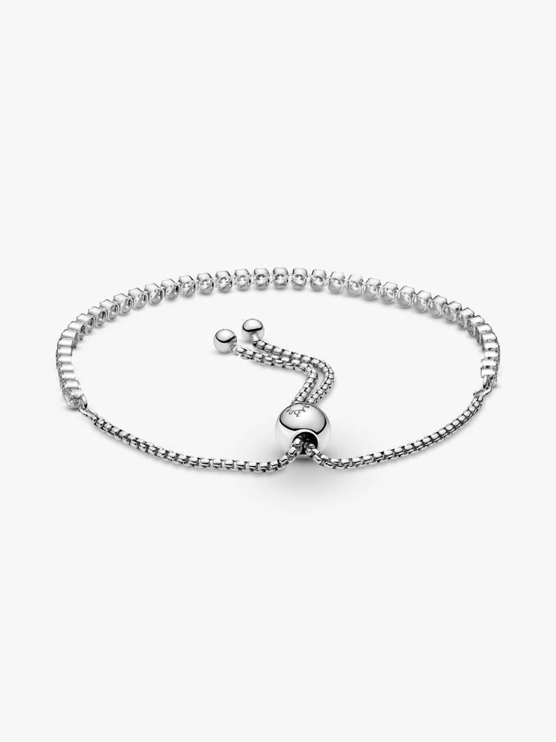 Sparkling Slider Tennis Bracelet Sterling silver