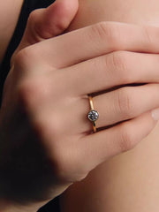 Pandora Era Bezel Lab-Grown Diamond Ring 0.50 ct TW, 14k gold