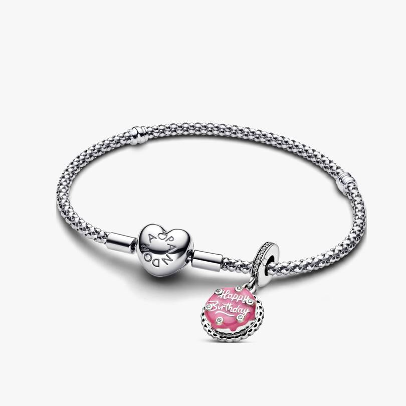 Happy Birthday to You Studded Charm Bracelet Set 2 Quantity