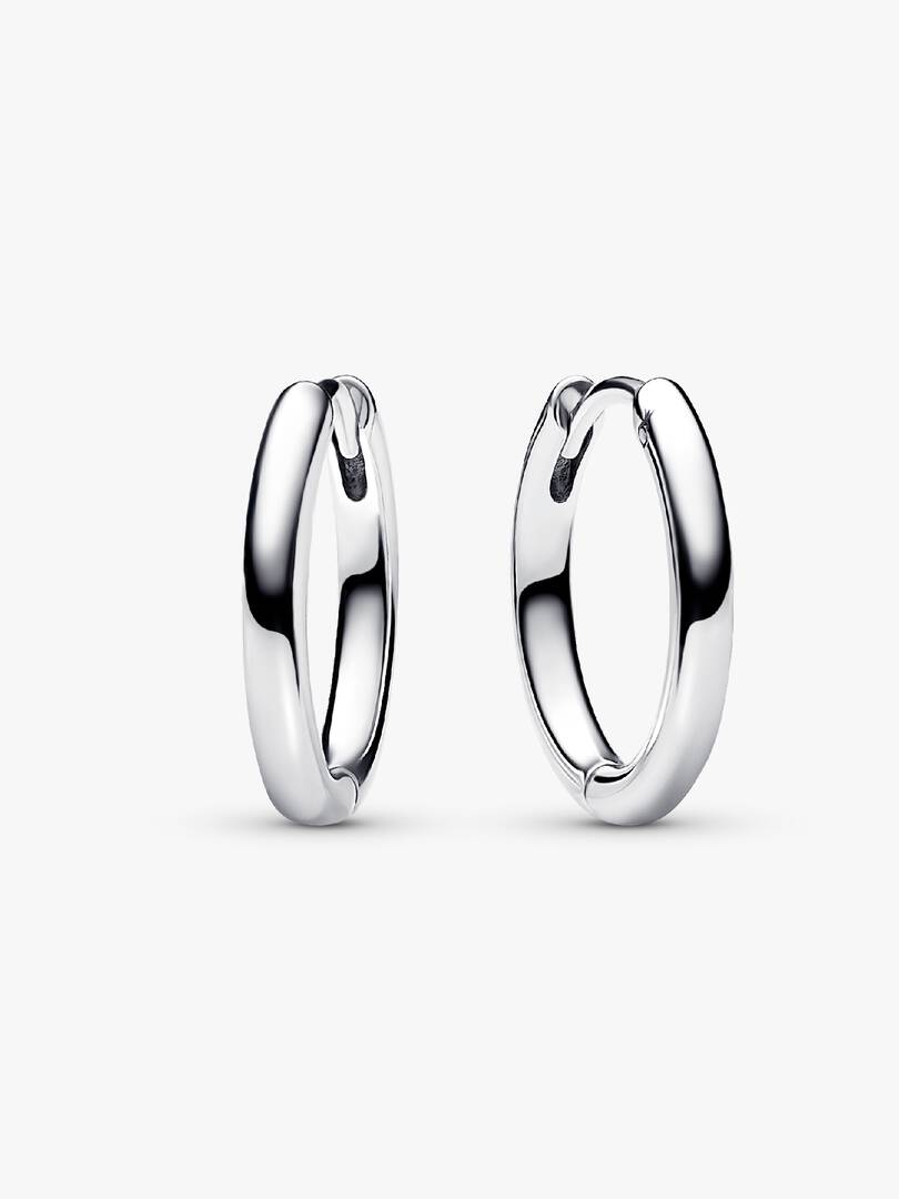FINAL SALE - Pandora Moments 18 mm Charm Hoop Earrings Sterling silver