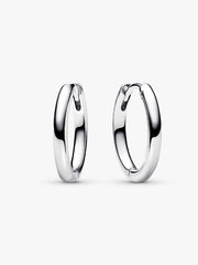 FINAL SALE - Pandora Moments 18 mm Charm Hoop Earrings Sterling silver