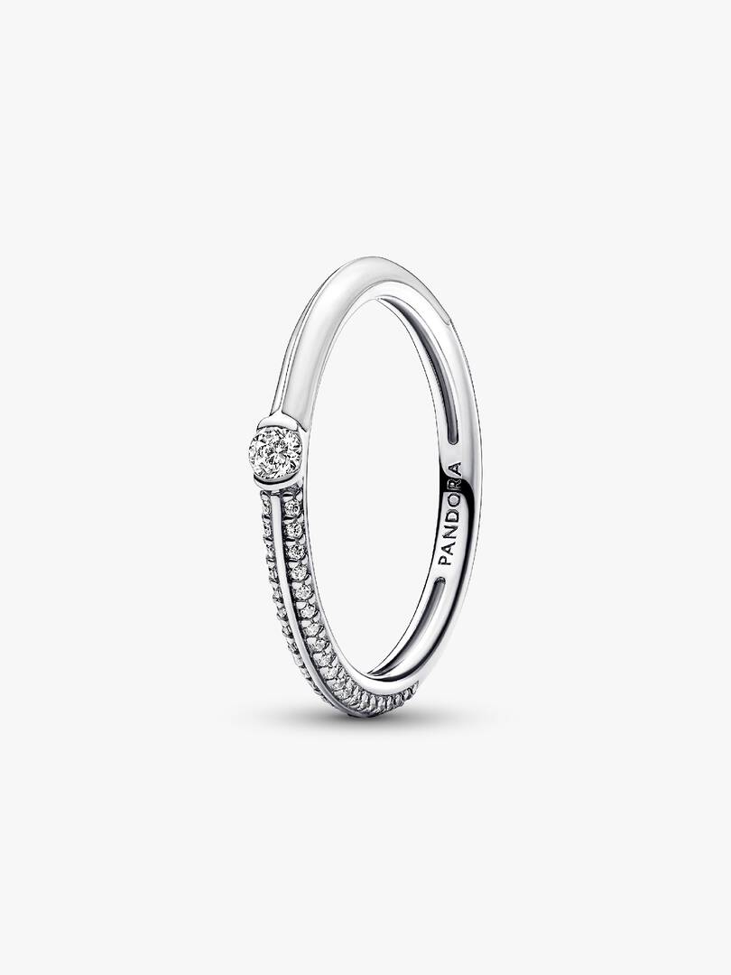 Pandora ME Pavé & White Dual Ring Sterling silver