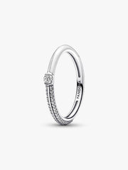 Pandora ME Pavé & White Dual Ring Sterling silver