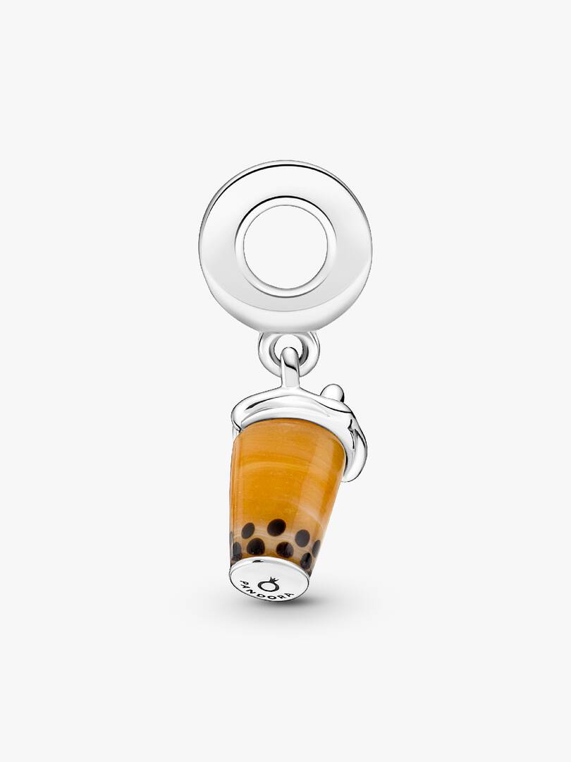 FINAL SALE - Murano Glass Bubble Tea Dangle Charm Sterling silver