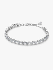 Triple Stone Heart Bracelet Sterling silver