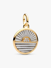 FINAL SALE - Sunrise Medallion Charm 14k gold plating