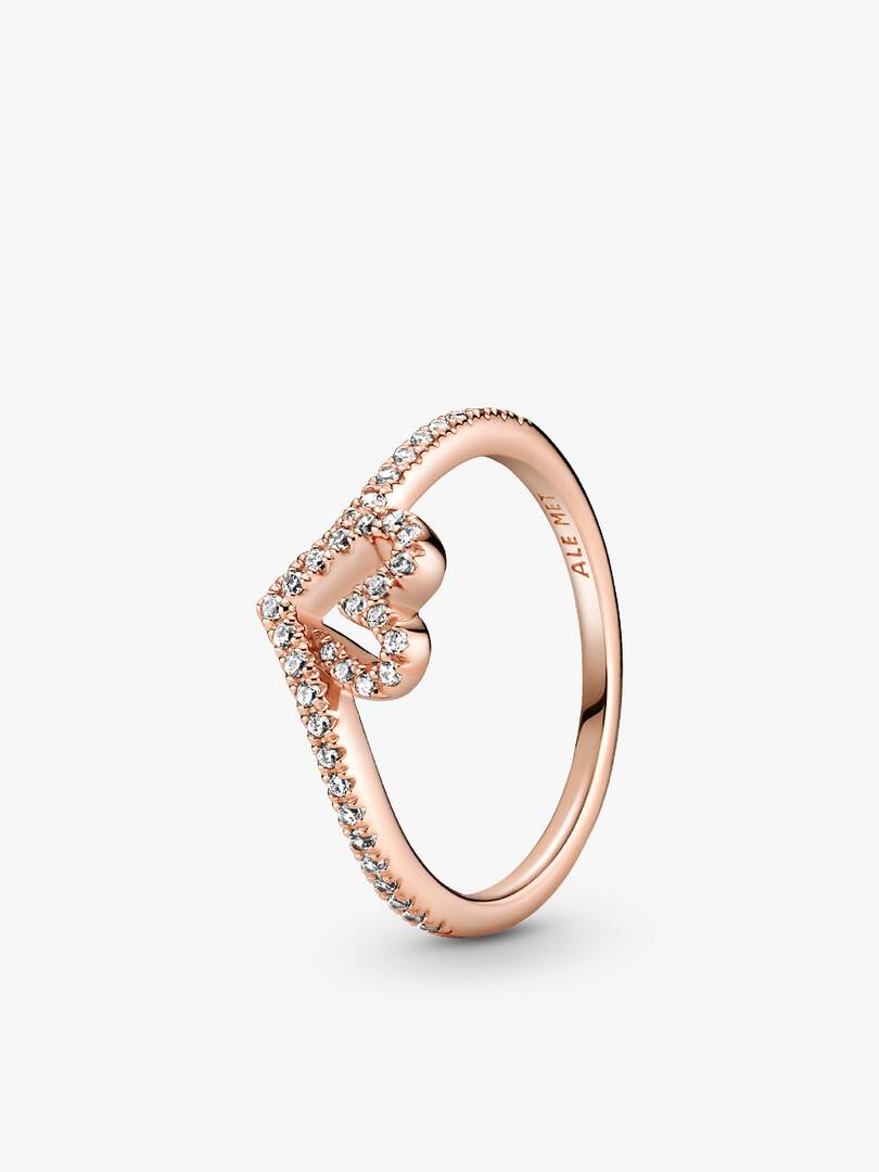 Full of Love and Sparkle Wishbone Ring Set 2 Quantity