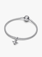 FINAL SALE - Sparkling Angel Dangle Charm Sterling silver