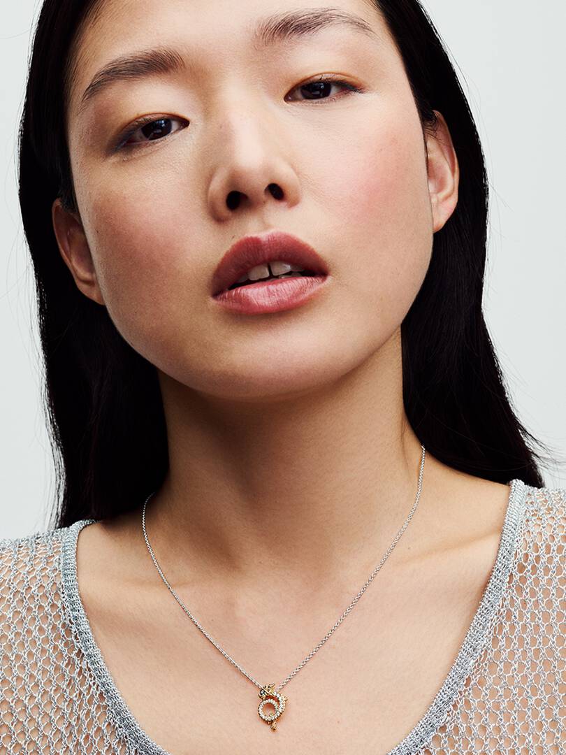 FINAL SALE - Dragon Collier Necklace Sterling silver, 14k gold plating