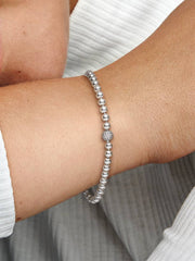 Beads & Pavé Bracelet Sterling silver