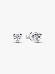 FINAL SALE - Pandora Talisman Sterling Silver Lab-grown Diamond Heart Earrings 0.30 ct TW, Sterling silver