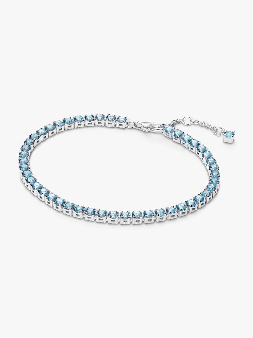Sparkling Light Blue Tennis Bracelet Sterling silver