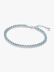 Sparkling Light Blue Tennis Bracelet Sterling silver