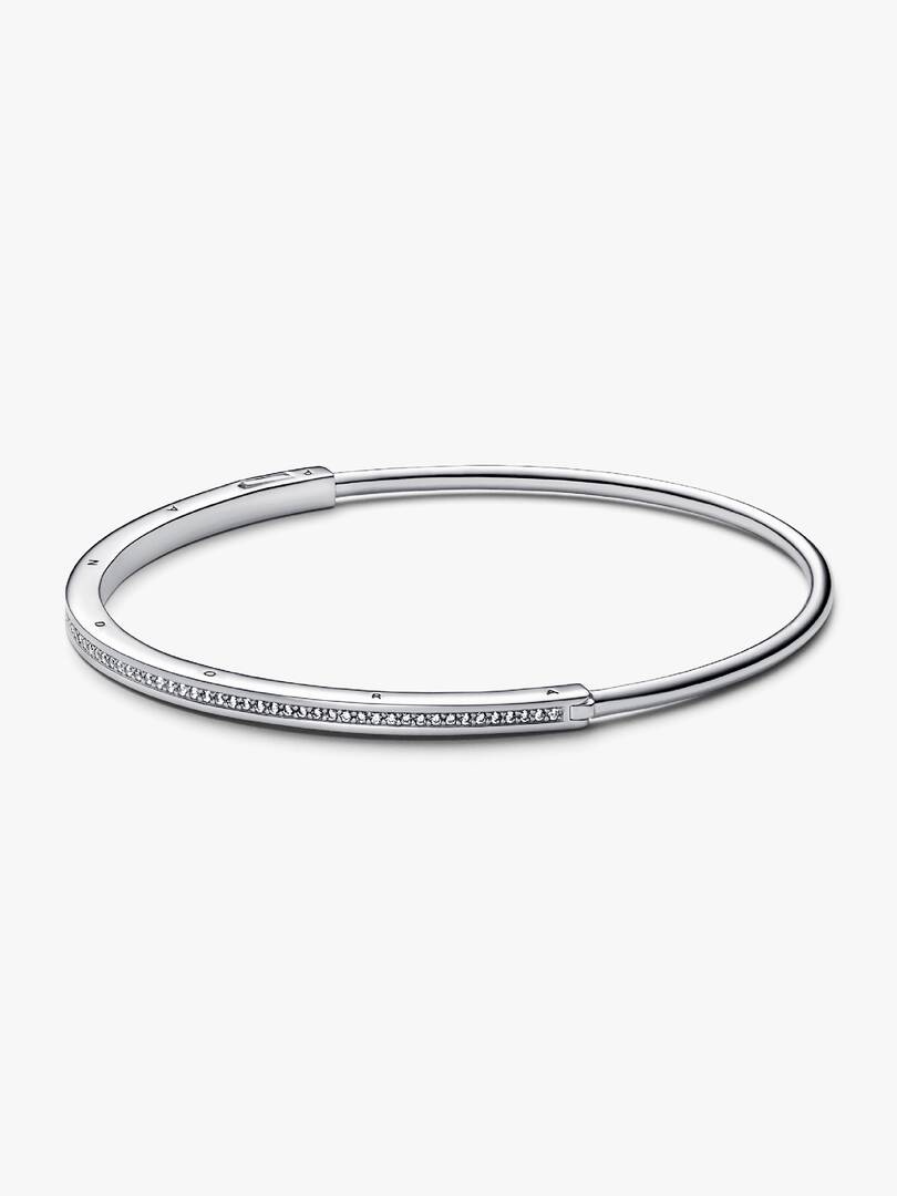FINAL SALE - Pandora Signature I-D Pavé Bangle Sterling silver