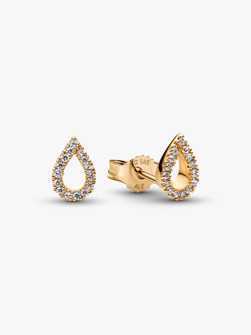 Pandora Infinite Lab-grown Diamond Pavé Stud Earrings 0.16 ct TW, 14k gold