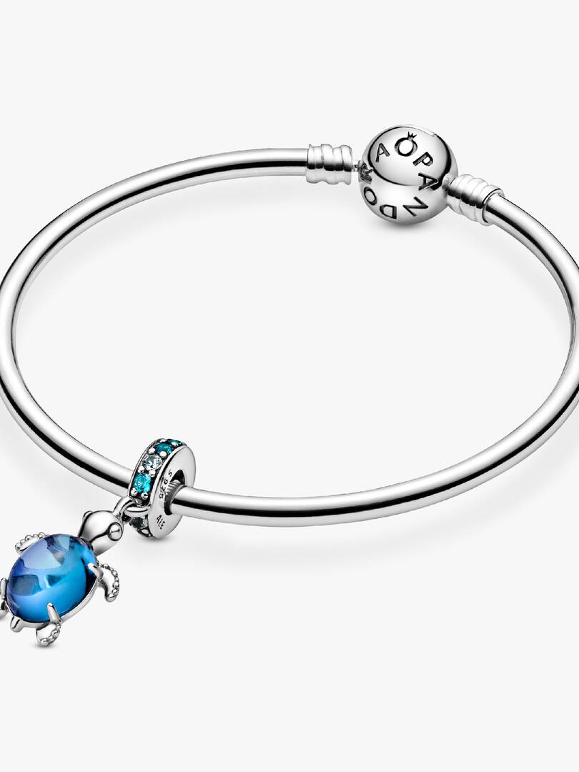 Murano Glass Sea Turtle Dangle Charm Sterling silver