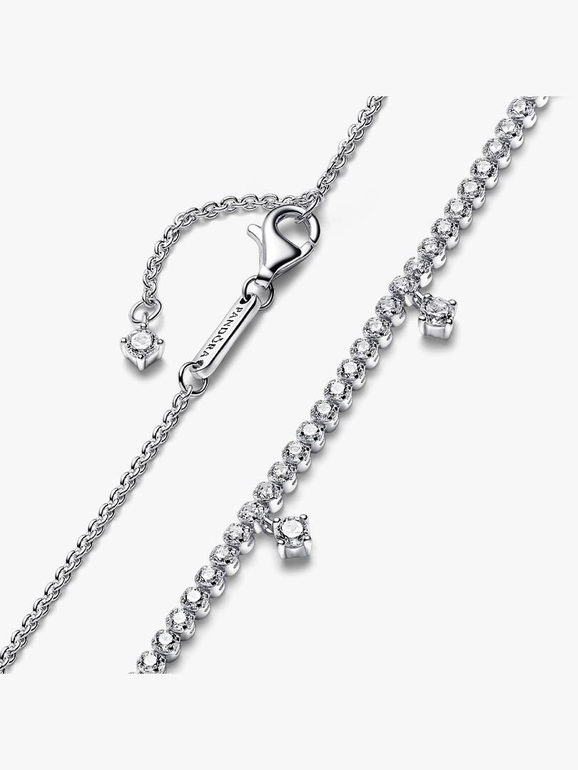 FINAL SALE - Sparkling Drop Collier Necklace Sterling silver