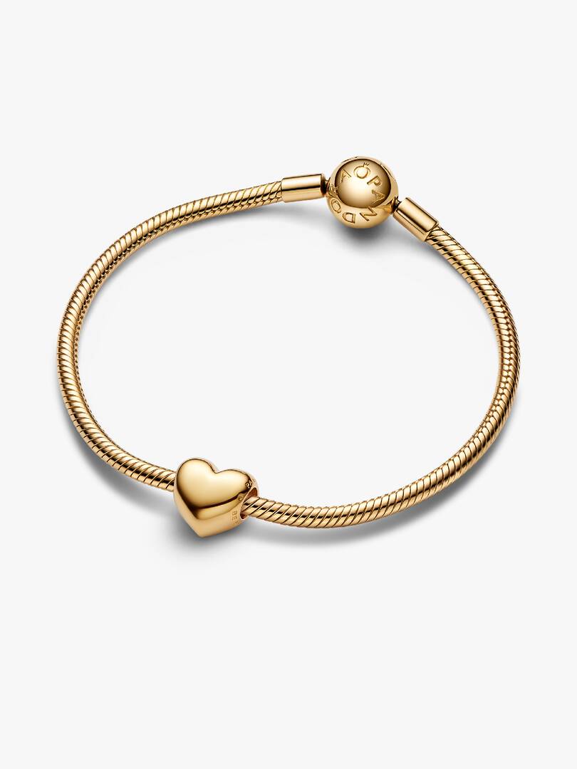 Be Love Engravable Heart Charm 14k gold plating