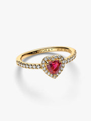 Elevated Heart Ring 14k gold plating