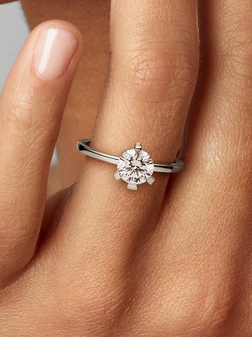 FINAL SALE - Pandora Nova 14k White Gold Lab-grown Diamond Ring 1.00 ct TW, 14k white gold