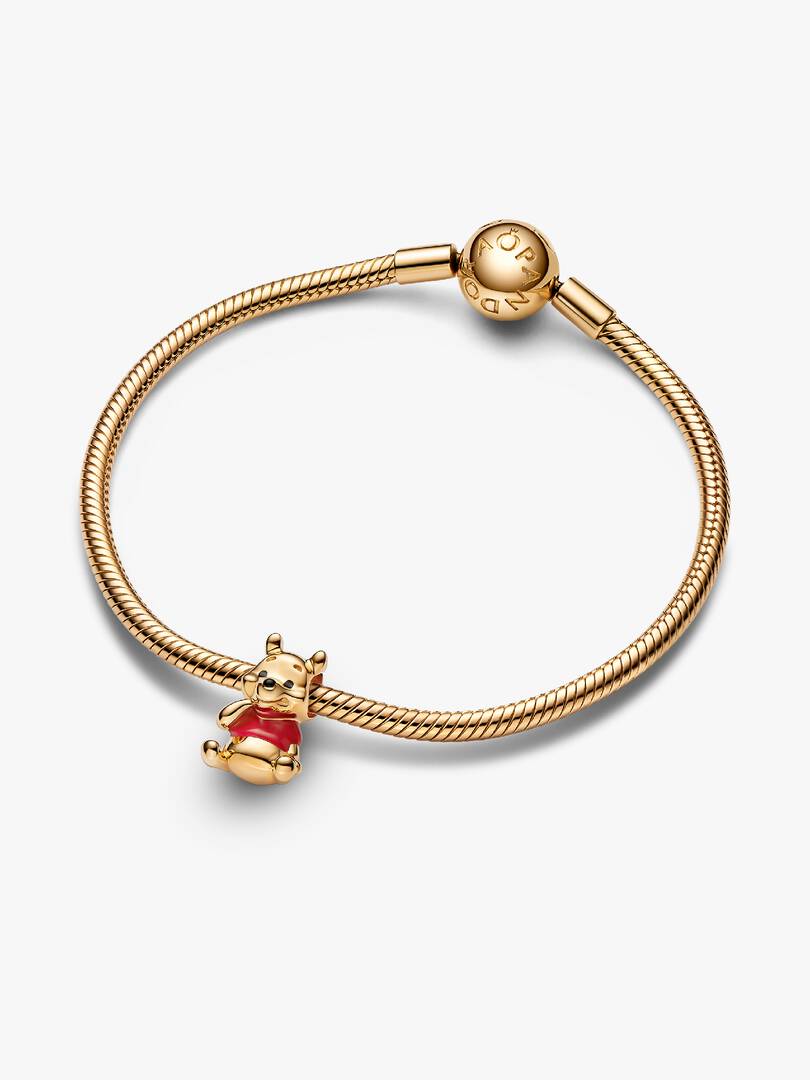 Disney Winnie the Pooh Bear Charm 14k gold plating