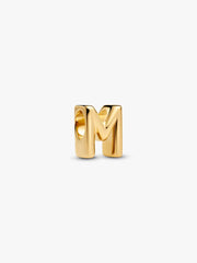 Letter M Alphabet Charm 14k gold plating