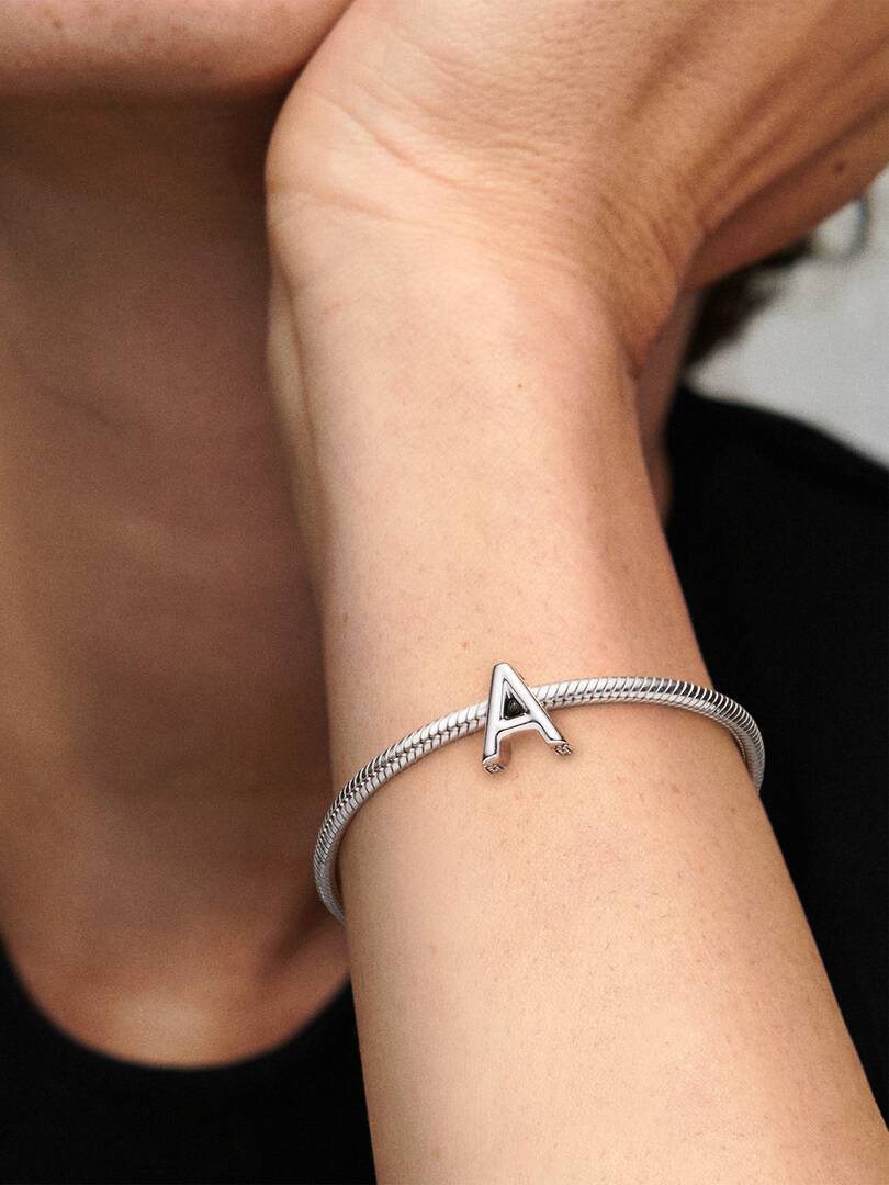 Letter A Alphabet Charm Sterling silver