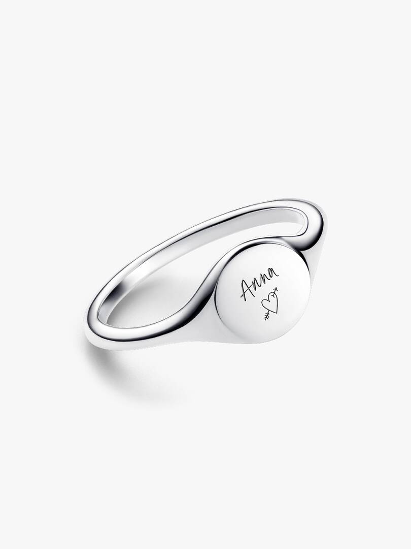 Engravable Signet Ring Sterling silver