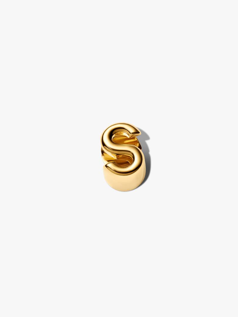 Letter S Alphabet Charm 14k gold plating