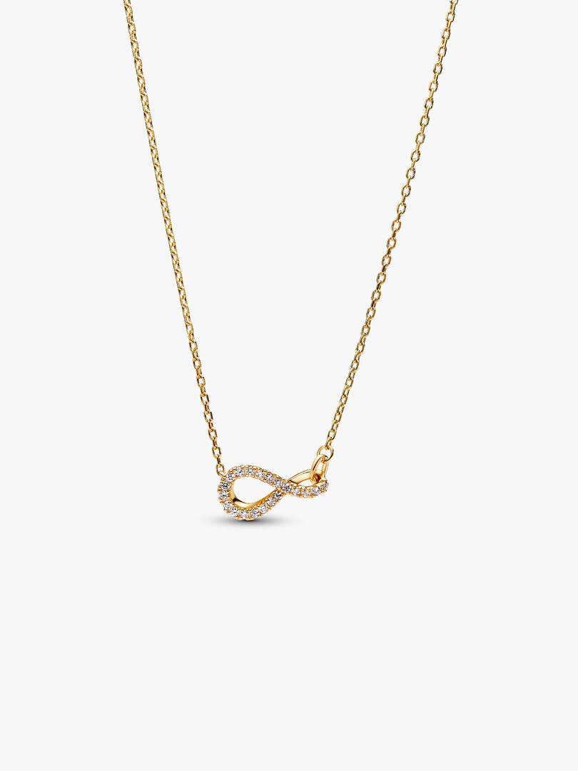 Pandora Infinite Lab-grown Diamond Pavé Pendant Necklace 0.11 ct TW, 14k gold
