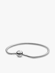 Silver Sparkling Bow Bracelet Set 2 Quantity