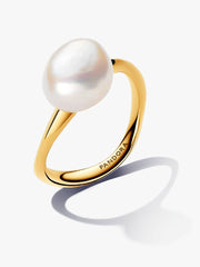 Baroque Treated Freshwater Cultured Pearl Ring 14k gold plating