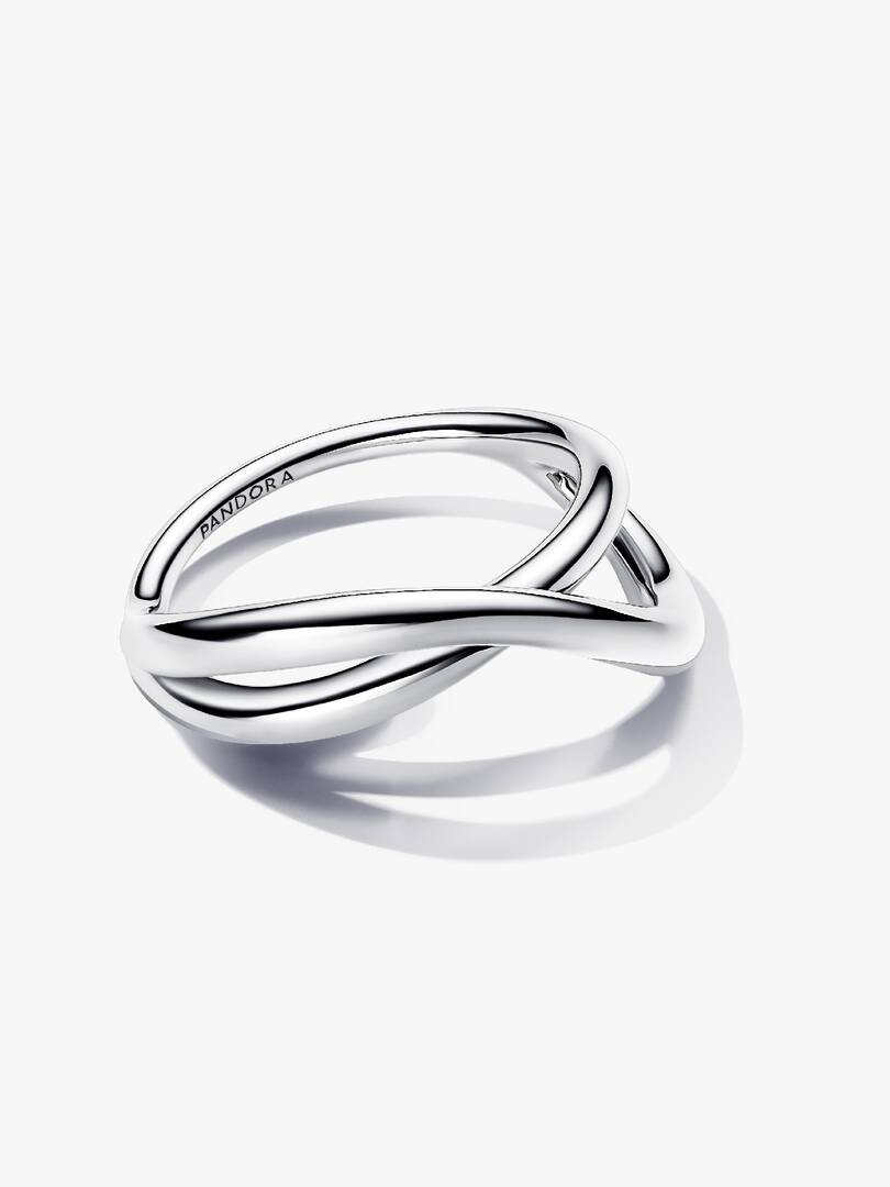 Organically Shaped Infinity Ring Sterling silver