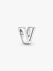 Letter V Alphabet Charm Sterling silver