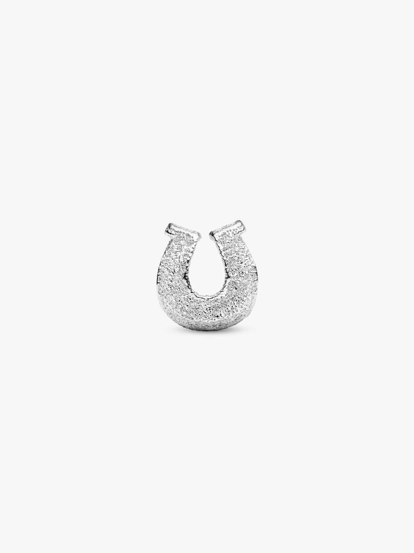 Textured Horseshoe Mini Charm Sterling silver